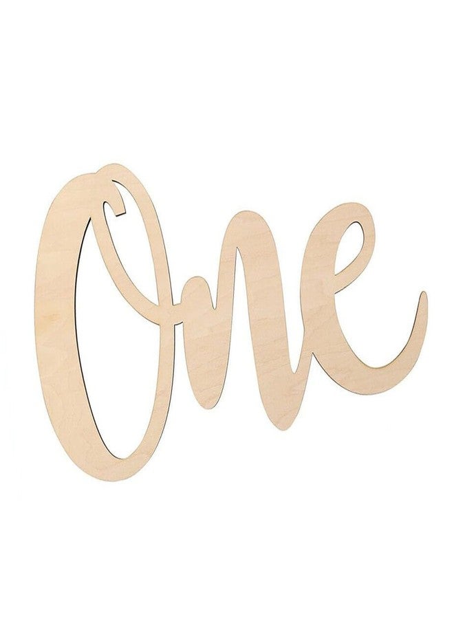Curious Button زينة حفلة عيد الميلاد الأول من Curious Button، مجسم خشبي بحرف واحد للأولاد أو البنات، احتفالاً بمرور عام على الميلاد، لافتة خشبية غير مكتملة بحرف واحد (16 بوصة) - Image 1